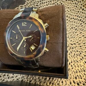 Michael Kors Women’s Gold & Tortoise Watch